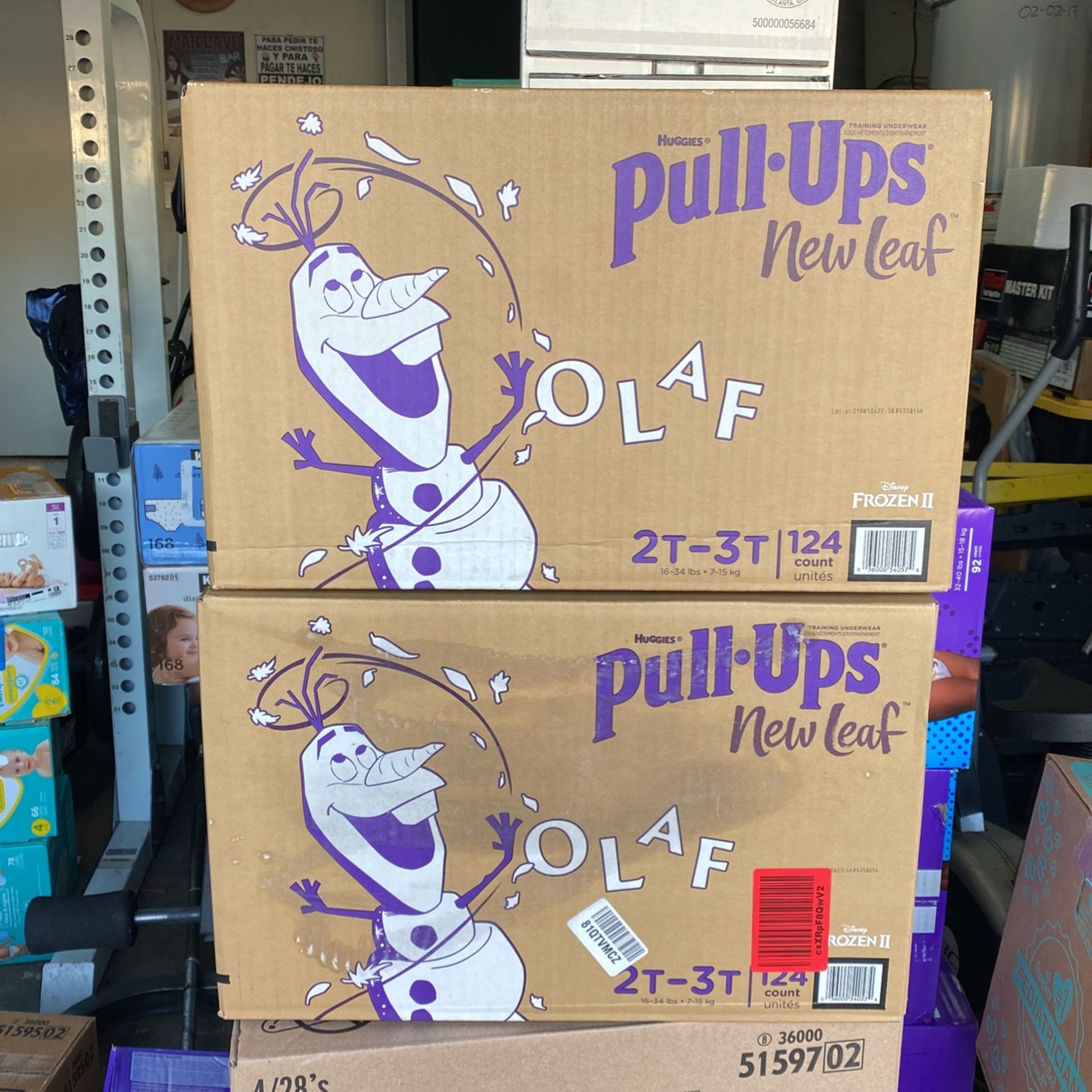 OLAF Pull Ups Size 2T-3T 124 Ct $25 Each 