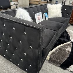 New Black Sofa And Loveseat (pillows Included)