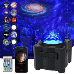 Star Projector, WANRAYW 15 in 1 Nebula Night Lights with Remote, Galaxy Projector with Bluetooth Speaker, Mood lamp for Kids and Adults Bedroom/Game R