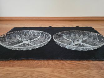 Oval Divided Glass platters