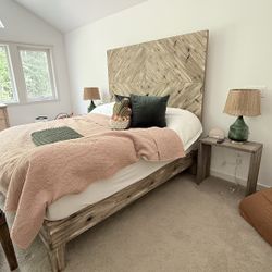 Bedroom Set: Bed Frame Headboard And Side tables 