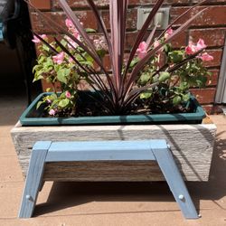 Wooden Planter Flowers 