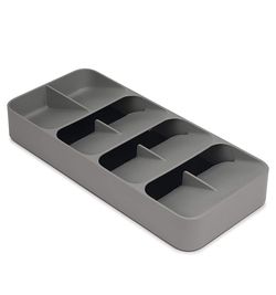 Joseph Joseph DrawerStore Kitchen Drawer Organizer Tray for Cutlery, Silverware, Large, Gray