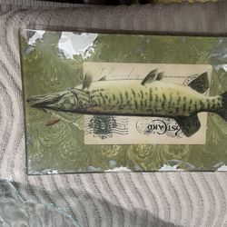 Vintage “Twigs & Moss” Nature Under Glass Fish Art 