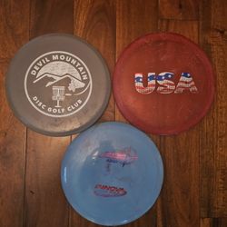 3 Disc Golf Discs 