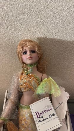 DuckHouse, heirloom vintage doll mermaid