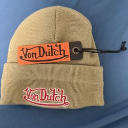 Von Dutch Beanie Color Brown Brand New Only Open Bag With Original Tags And Bag