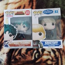 Deku and Kristiff Funko Pops 