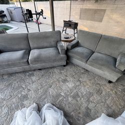 Modern Gray Sofa And Loveseat Combo 