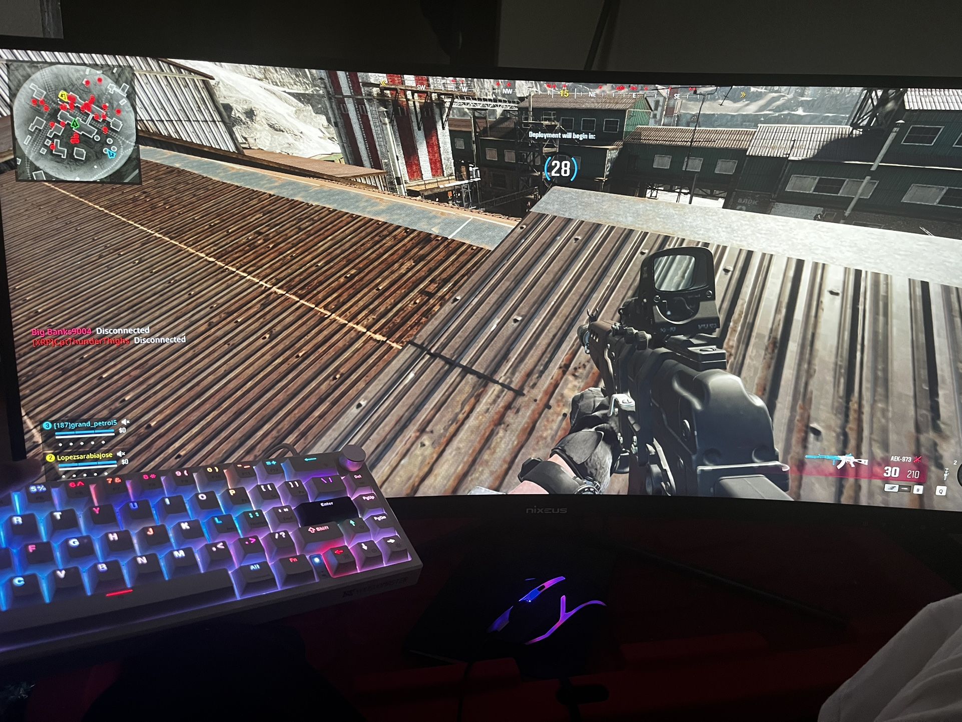 pc, keyboard, mouse, and monitor