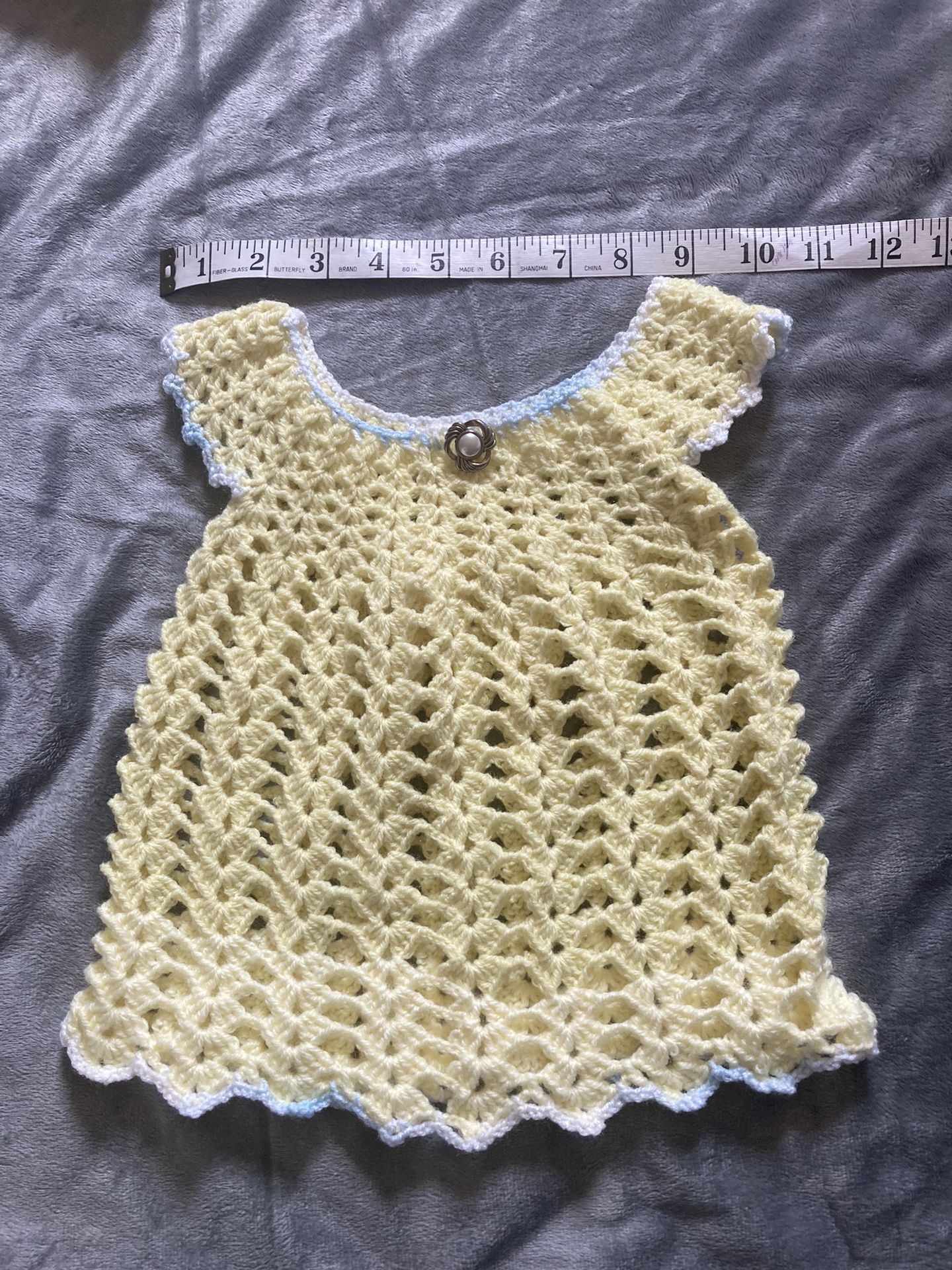 Corchet Yellow Baby Dress 