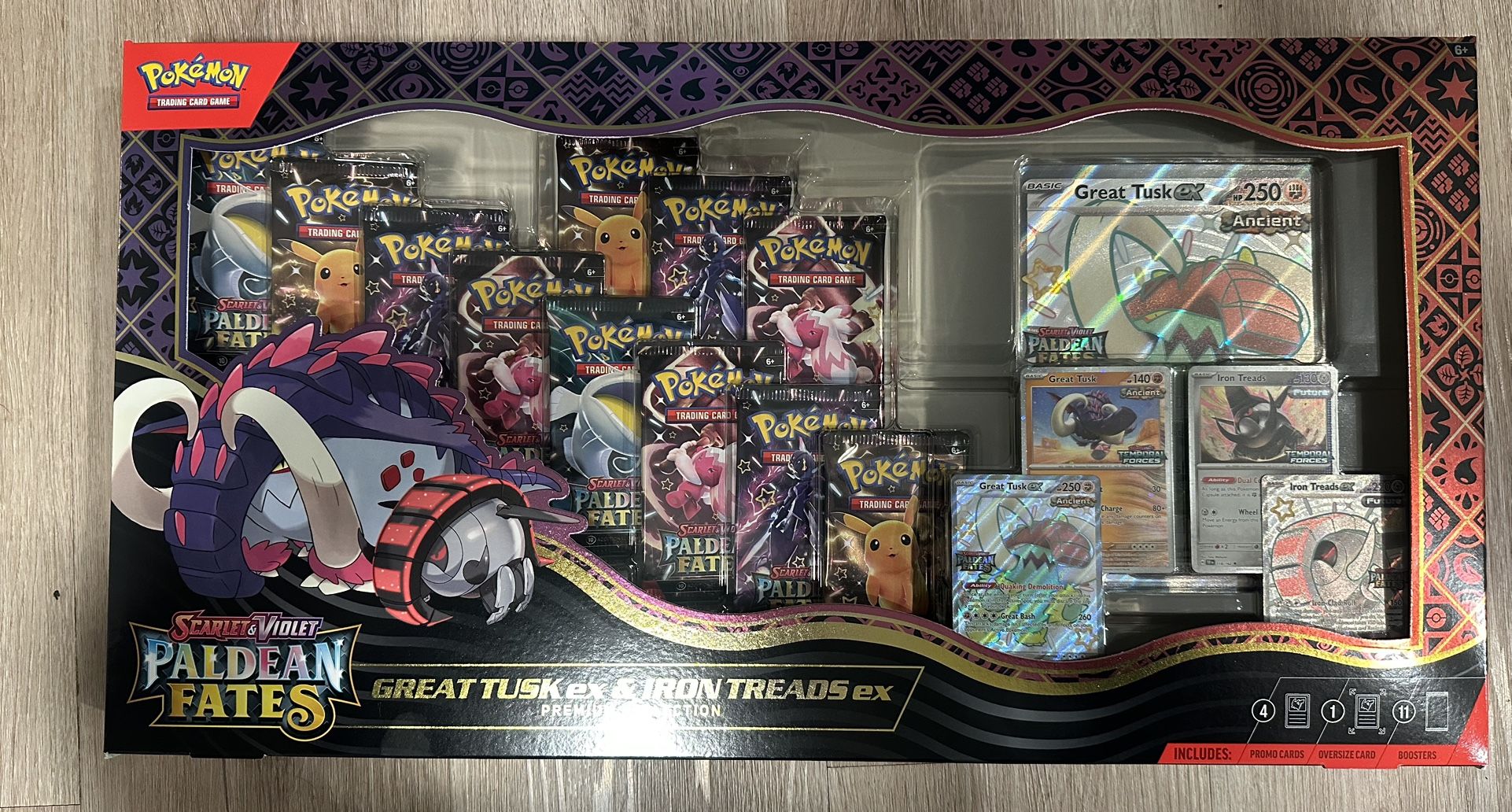 Pokemon Paldean Fates Great Tusk ex & Iron Treads ex Premium Collection