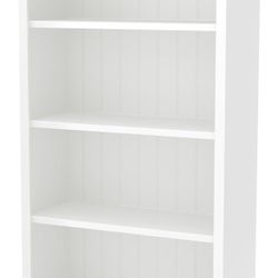 South Shore Gascony 4-Shelf Bookcase Pure White