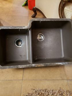 Used brown kitchen sink