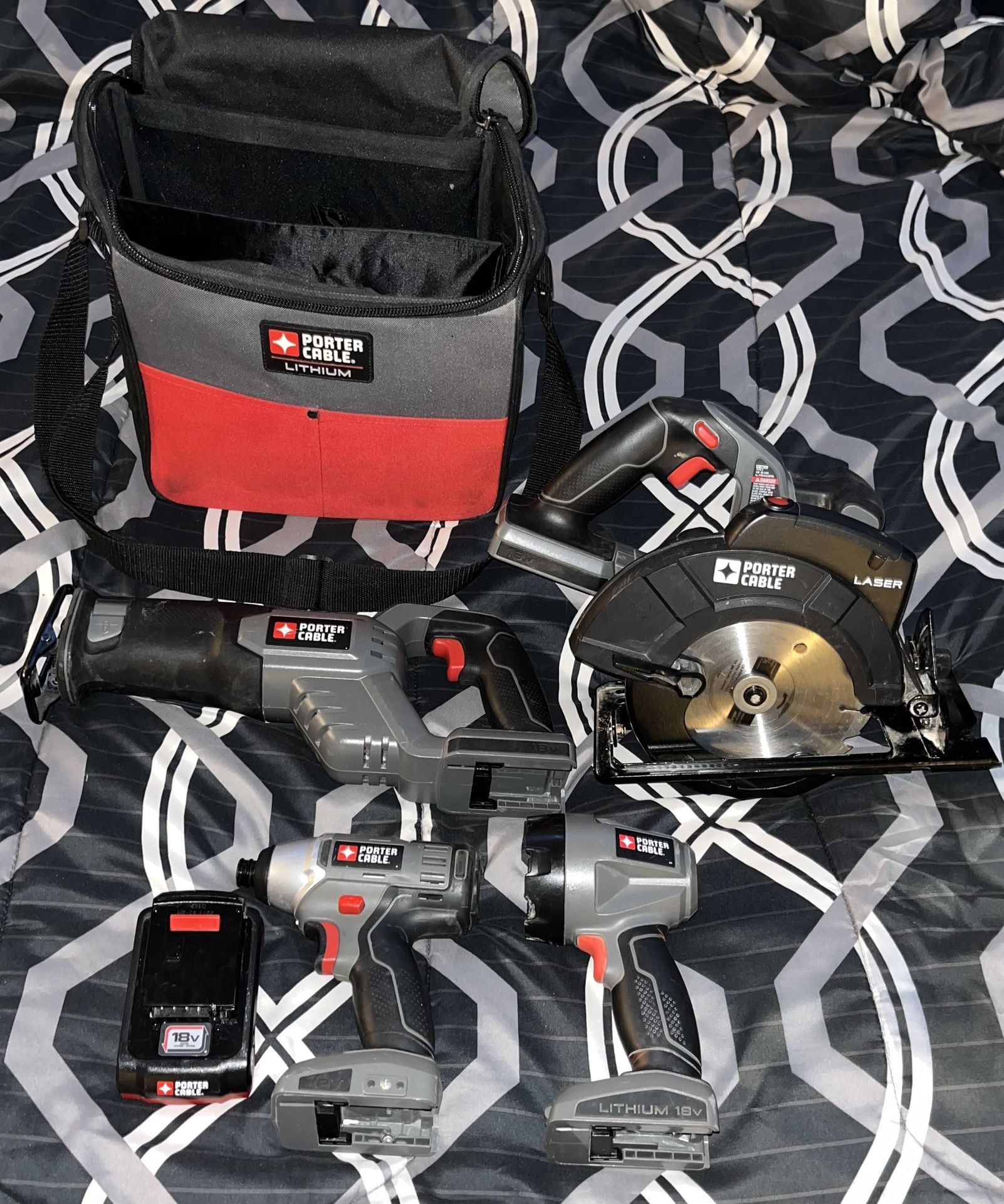 Porter Cable 18V NiCd Cordless 4 Piece Combo Kit