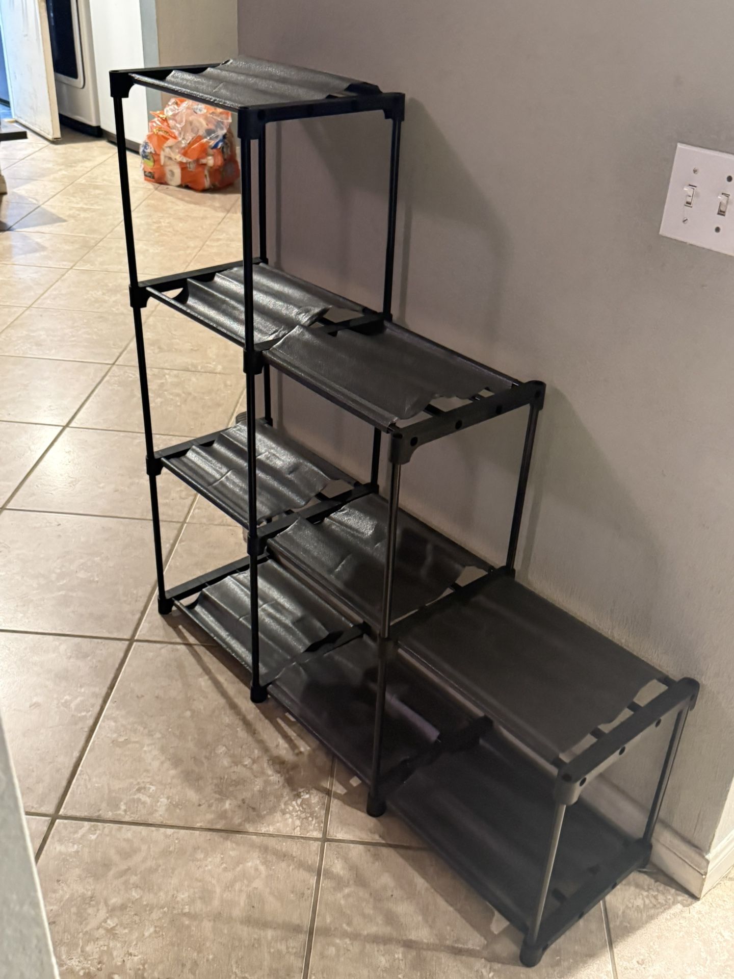 10-Cube Storage Organizer Rack, Staircase Organizer Modular Bookcase, DIY Storage Organizer