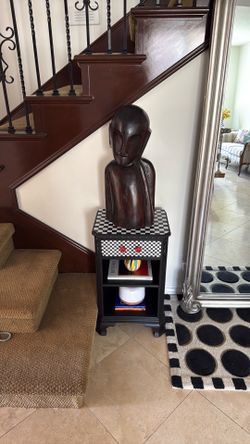 Checked refurbished Night Stand