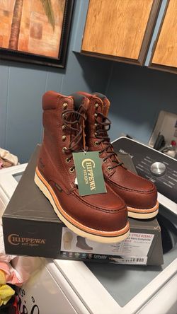 Chippewa work boots composite toe waterproof size 8.5