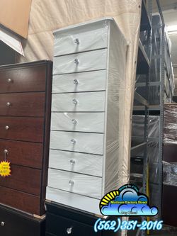 White Paulina Diamond dresser cajonera Comoda compressed