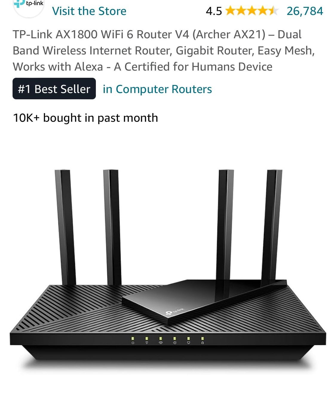 TP-Link AX1800 WiFi 6 Router