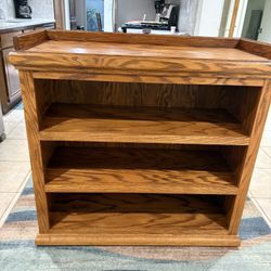 Oak Changing Table/ Bookcase