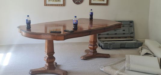 All wood dining table