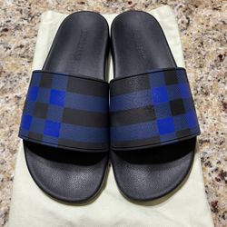 Blue Burberry Slides’