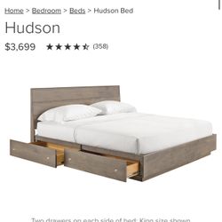 Room & Board California king Wood Bedframe 