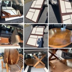 Dining Room Table $39 🎁🍀 Kitchen And Dining, House Furniture, White, Brown, Wood Furniture, Dining Furniture, House Items, Deal, Delivery, Garage.