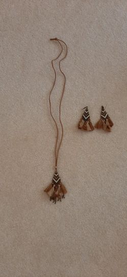 Boho Style necklace & earrings- New