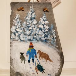 Painted Slate Wall Hanging