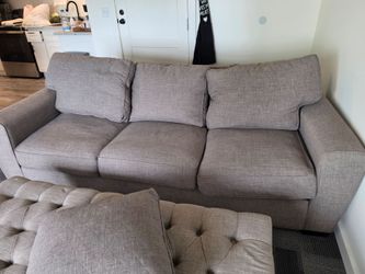 Stanton Feather Sofa and Ottoman