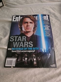 2005 issue of Entertainment Weekly magazine featuring Hayden Christensen as Darth Vader from Star Wars: Revenge of the Sith