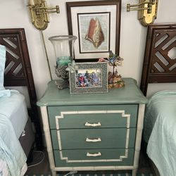 Bamboo Aqua End Table