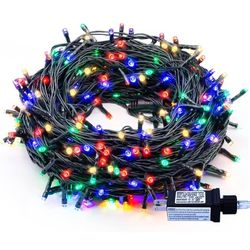 Christmas String Lights - 320 LEDs 35m/115ft Memory Function 8 Modes End-to-End Plug in Outdoor Waterproof Decorative Fairy Twinkle Indoor Xmas Tree