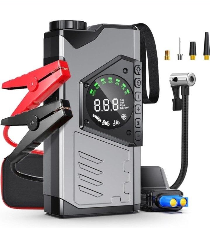3000A Portable Jump Starter Pack with 150PSI Tire Inflato