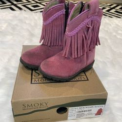 Smoky Mountain Hopalong Cowgirl Cowboy Boot Fringe Pink 8 Toddler Youth