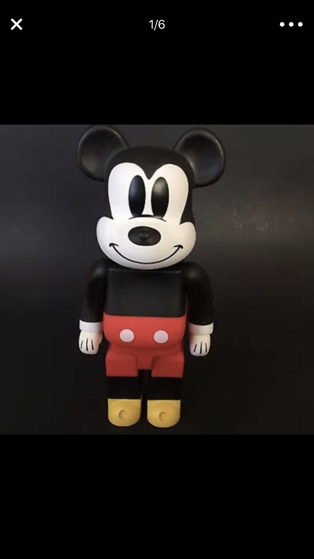 Medición toy bearbrick be@rbrick Mickey Mouse Disney 400% Figure