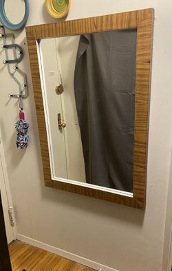 Large Wooden Mirror
