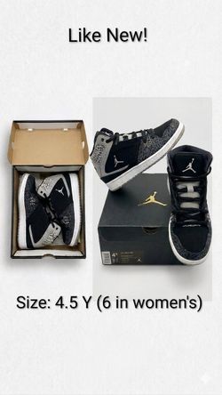Size 4.5Y (Women’s 6) Jordan 1 Mid "Elephant Toe" - Like New!