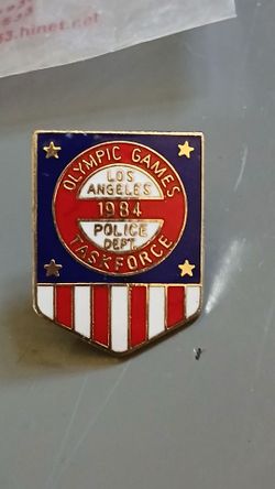 1984 Los Angeles Olympic Games Police Department Task Force commemorative pin.