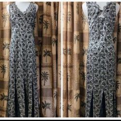 Women's Size Small Black And Silver Formal Long Dress - Stretchy Fabric