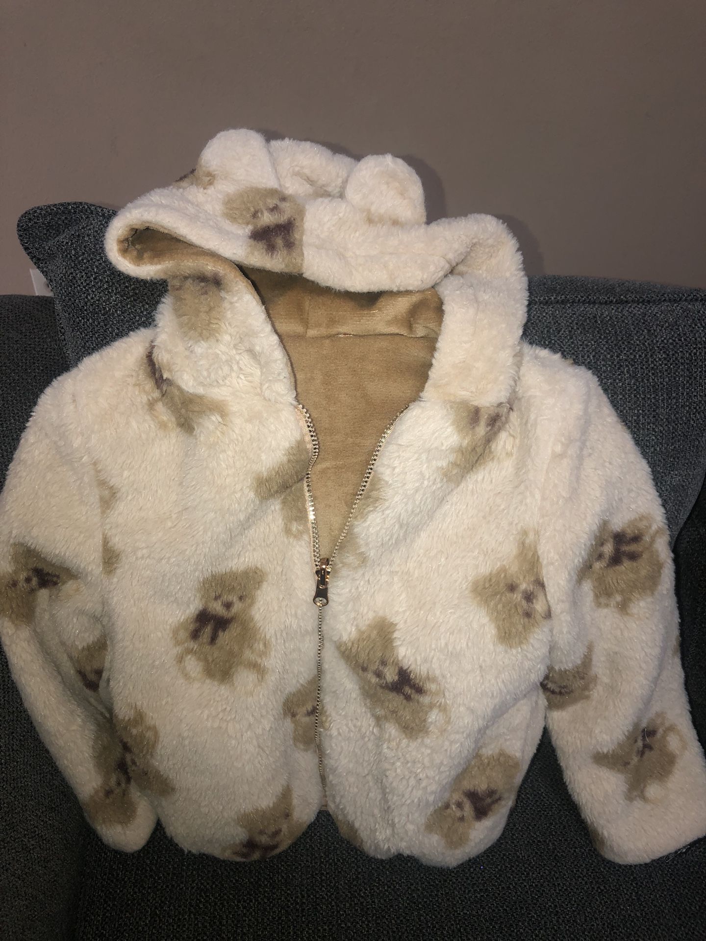 Girls Faux Fur Jacket Size 7