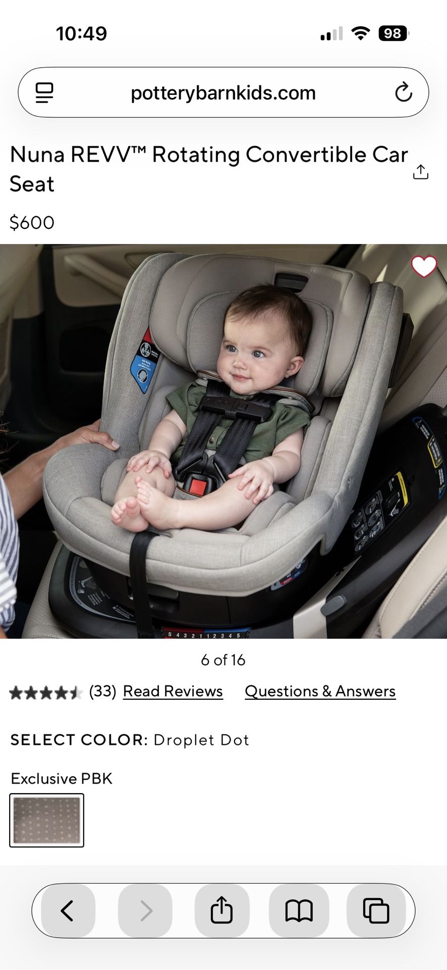 Nuna Revv Rotating Convertible Car Seat