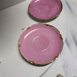 Vintage Hutschenreuther Gelb. Bavaria Saucer Plates 