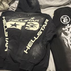 Hellstar Jacket Hoodie and Sweat Pants 