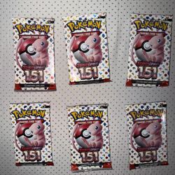 6 Pokemon TCG 151 English Packs