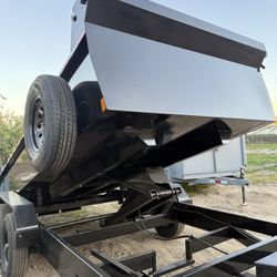 New HEAVY DUTY 8x2x14 Scissor Lift Hydraulic Dump Trailer Fully Loaded 💪🏻