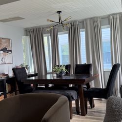 Extendable Dining Table, Bench, & Chairs For Sale - Best Offer