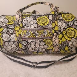 Vera Bradley Womens Flower Neon Large Travel Duffel Bag